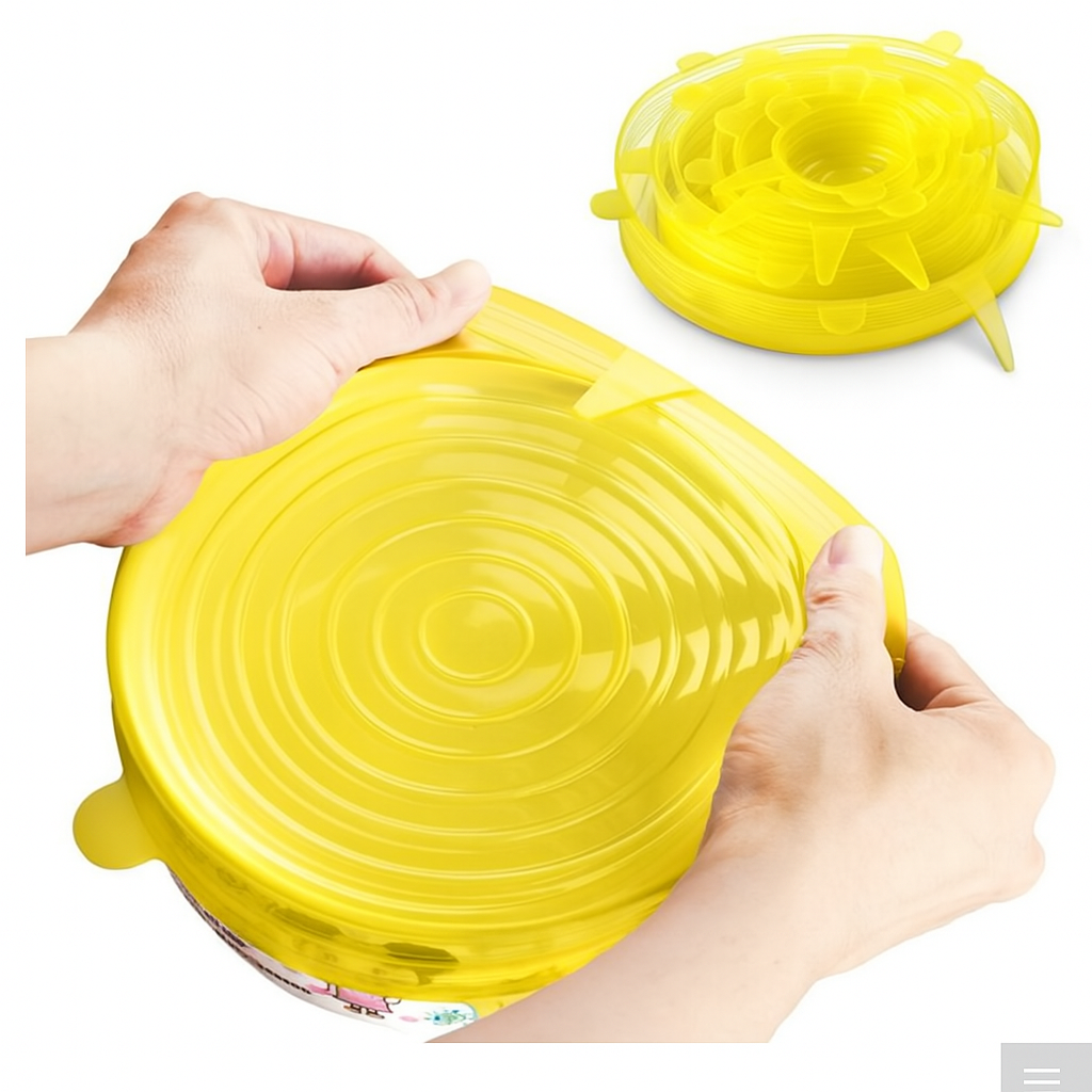 NittaGO™ ぴったり密閉！繰り返し使えるシリコンカバー6点セット – 食材の鮮度を長持ち！