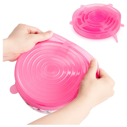 NittaGO™ ぴったり密閉！繰り返し使えるシリコンカバー6点セット – 食材の鮮度を長持ち！