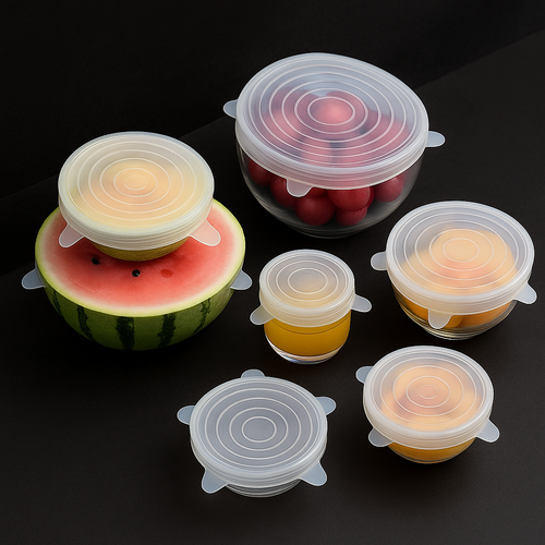 NittaGO™ ぴったり密閉！繰り返し使えるシリコンカバー6点セット – 食材の鮮度を長持ち！