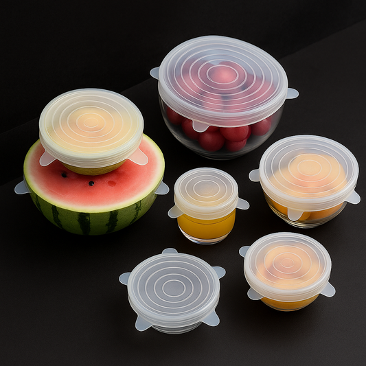NittaGO™ ぴったり密閉！繰り返し使えるシリコンカバー6点セット – 食材の鮮度を長持ち！