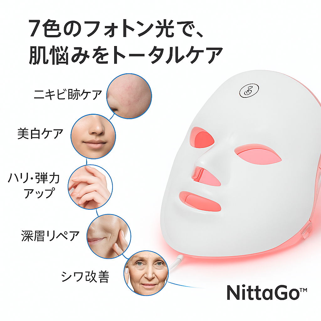 NittaGo™ 美顔LEDマスク — 自宅で簡単にエステ体験