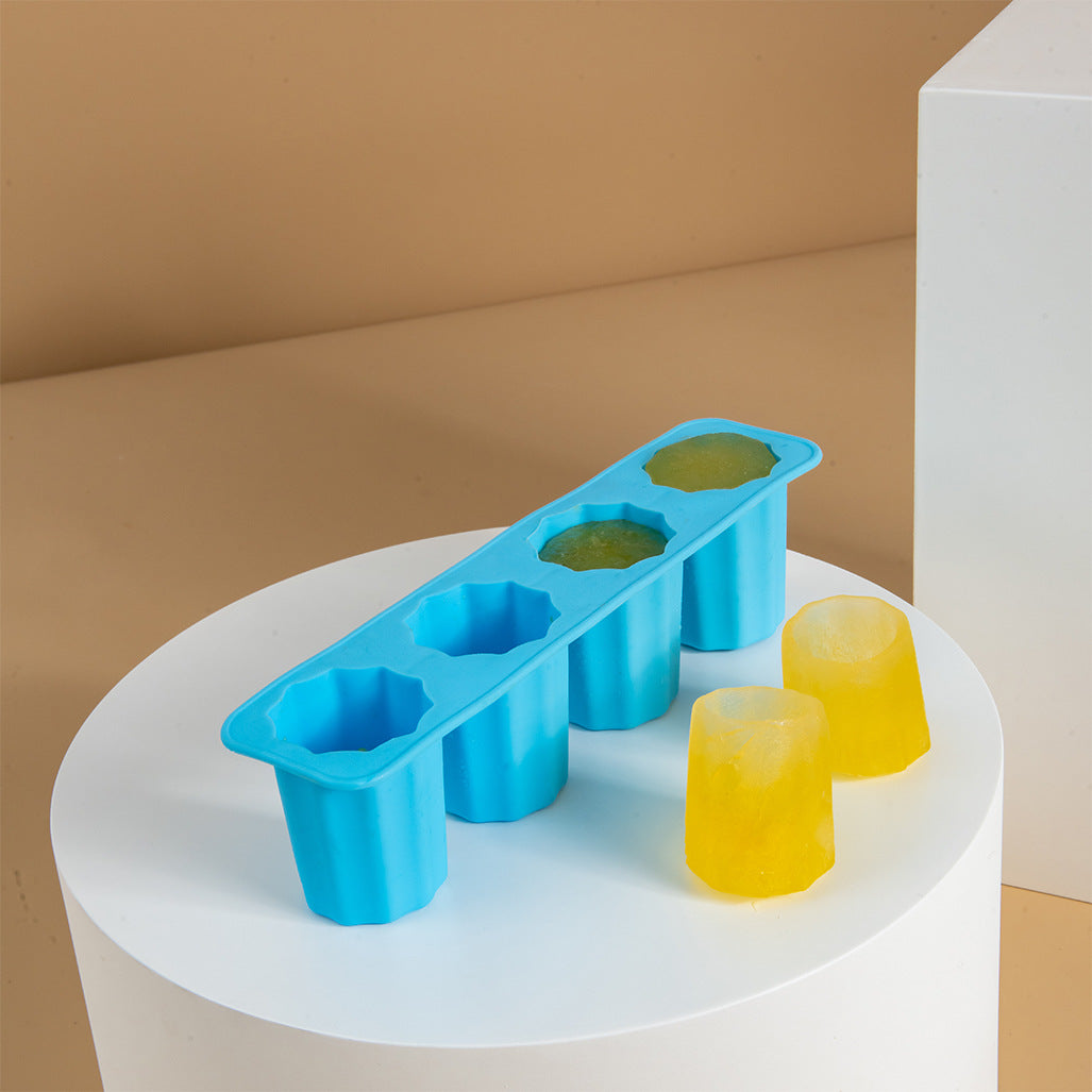NittaGo™ ロハス製 4連アイストレー – ドリンク用おしゃれ氷キューブ