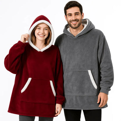 フード付き着る毛布